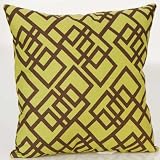 Element Green Print Pillow by Sweet Potato