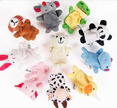 MOLITONG Children Kids Educational Story Cute Animals Finger Puppet Hand Toys Series Pack of 10