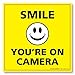 Smile You're on Camera Sign, Dimne, Package 4 Mil Vinyl Decal Stickers USA Made by My Sign Center
