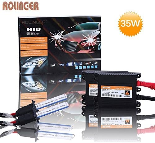 Rolinger 4300K 35w Xenon H1 Hid Conversion Kit "All Bulb Sizes and Colors" with Premium Slim Ballasts HID Headlights