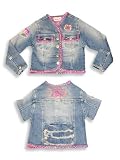 Mish Mish -Toddler Girls Denim Jacket, Indigo, Fuschia