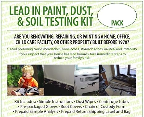 Environmental Innovative Technologies - Lead in Paint, Dust, or Soil Test Kit w/ 24-hour Turnaround on Results