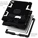 TIANLI(TM) ArmorBox [Dual Layer] Convertible [Heavy Duty] Full-Body Rugged Hybrid Protective with Kickstand Case for iPad Air 2,Black