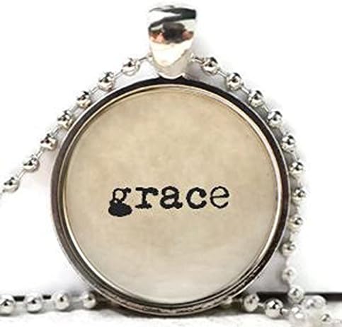 Grace necklace - religious jewelry - hand-poured resin - made to order - choose your setting