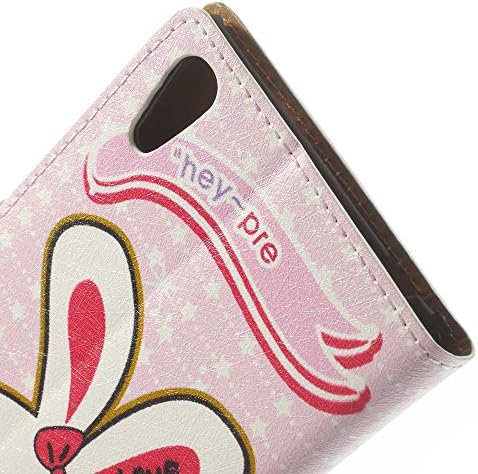 JUJEO Cute Rabbit Silk Texture Leather Wallet Case with Stand for Sony Xperia T3 D5102, D5103, D5106 - Non-Retail Packaging - Multi