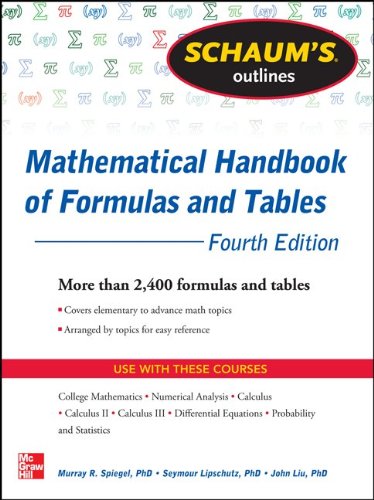 Schaum's Outline of Mathematical Handbook of Formulas and Tables, 3ed (Schaum's Outline Series)