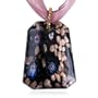 Black Golden Blotched Rectangular Murano Pendant