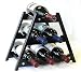 Wine Rack Wood -6 Bottles Hardwood Stand