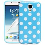 Fosmon DURA Series SLIM-Fit Case Protective Skin Cover for Samsung Galaxy S IV S4 SIV / I9500 - Polka Dots (Blue)