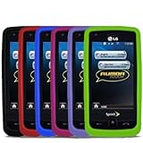 6-in-1 Colorful Rubberized Hard Skin Case Cover Accessories for LG Rumor To ....