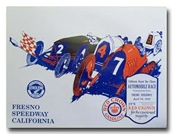 1923 Fresno Speedway Poster Print
