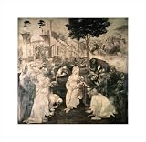 The Adoration of the Magi (underpainting) by Leonardo da Vinci poster print,16.4 in. x 16 in.