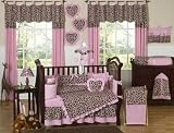JoJo Designs Giraffe Baby Bedding 9 piece Crib Set - Pink