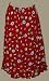 double ruffle skirt/red/multi