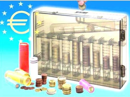 Tirelire trieuse d'euros - 29,5 x 21 x 6 cm