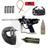 Pirhana Rampage Electronic GTI+ Paintball Gun Silver Package