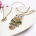 Qiyun Cute Princess Owl Bird Pendant Necklace Chain