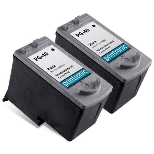 Printronic Remanufactured Ink Cartridge Replacement For Canon PG-40 (2PK)Black Ink Cartridges PIXMA JX200 iP1600 iP1700