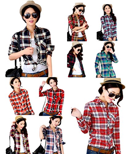 【ARINCO】 カジュアル チェック デザイン シャツ レディース 春 夏 マスト アイテム 選べる 7サイズ 8カラー