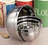 4pc Mixing Bowl Set Stainless Steel 1-5 Quarts