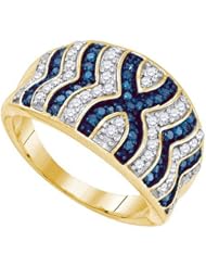 0.75CTW BLUE DIAMOND MICRO-PAVE RING