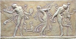 Fauns and Bachantes Dancing Wall Relief