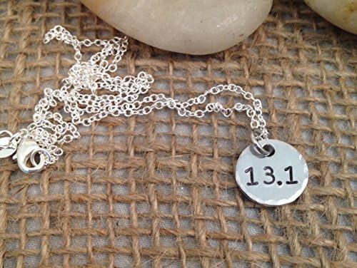 13.1 Half Marathon Hand Stamped Runners Necklace - Hand Stamped Jewelry - Running Jewelry
