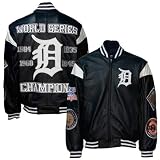 Detroit Tigers Black Leather World Series Champions Commemorative Jacket