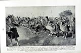 C1920 Zulu Imp War Dance Warriors Weapons Africa