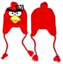 Angry Birds Red Bird Plush Beanie Embroidered Laplander Earflap Winter Fleece Knit Ski Cap Hat / Officially Licensed Product By Rovio