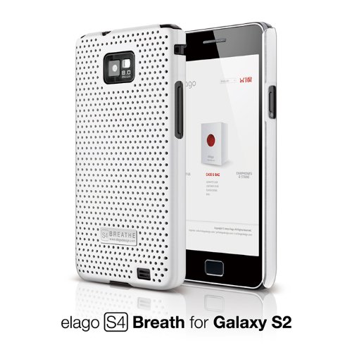 elago S4 BREATHE Case for Galaxy S2 (European/Asian version only) - White-elago