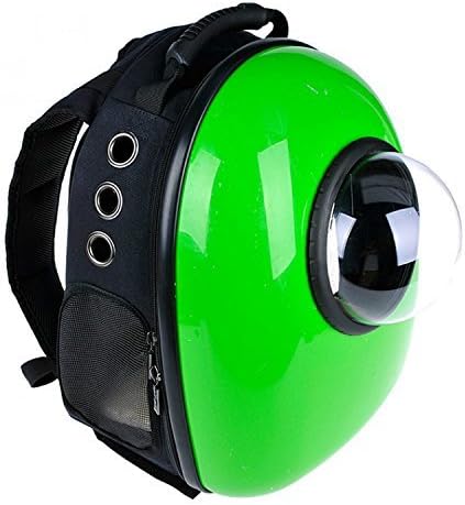 Dog Innovative Bubble Pet Carriers with Airline Approved Capsule bags Shoulders Travel/Outdoor Backpack for Small and Mediume Cats/Dogs. (Green)