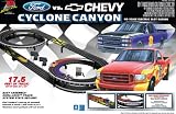 Life Like Cyclone Canyon Ford Versus Chevy Truck Electric Race Set