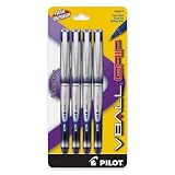 Liquid Ink Rollerball Pen,Nonrefillable,Fine,4/PK,Blue, Sold as 1 pack