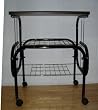 Durable 3-Tier TV Trolley with Wheels - Black Color