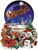 Christmas Snow Globe Shaped Puzzle 1000 Pieces