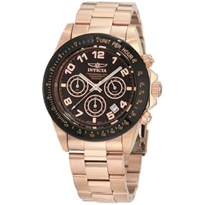 Invicta Men's 10706 Speedway Chronograph Brown Dial 18k Rose Gold Ion-Plated Stainless Steel Watch (Watch)