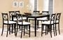 9pc Cappuccino Wood Counter Height Dining Table & 8 Chairs Set