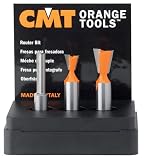 CMT 818.501.11 Three Piece Router Bit Set for Prazi Chestmate Dovetail Jig