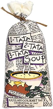 1-TATA, 2-TATA, 3-TATA SOUP, Creamy Potato Soup from Gullah Gourmet (Thick, creamy, and loaded with potatoes), Try adding a Dollop of Sour Cream, Shredded Cheddar Cheese, Chives, and Bacon Bits for a Loaded Baked Potato Soup. Great with Aunt Maggie's Sweet Cornbread - Product from Charleston, South Carolina, Serves 4