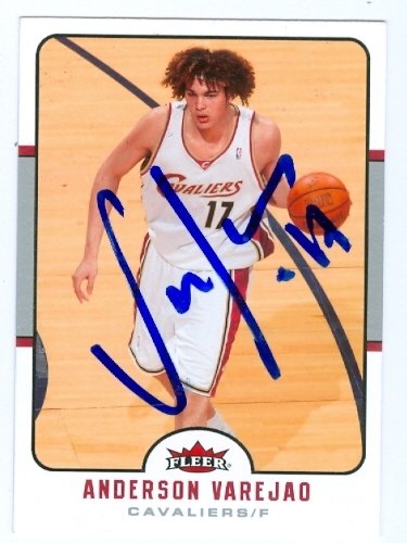Anderson Varejao Autographed/Hand Signed Basketball Card (Cleveland Cavaliers) 2007 Topps #87