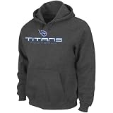 NFL Men's Tennessee Titans 1st and Goal IV Long Sleeve Hooded Fleece Pullover (Charcoal Heather, Large)