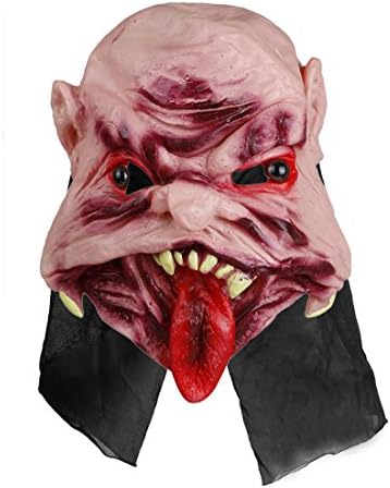 Home-World Scary Rubber Zombie Devil Mask Halloween Masquerade Party Costumes Haunted House Props (Style B)