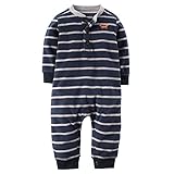Carter's （カーターズ） :: ロンパース マイクロフリース カバーオール 長袖 男の子 ポリエステル100% :: Fleece Henley Jumpsuit :: 18M (78-83c