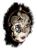 Ornaments To Remember Person Mask (Feather Boa) Hand-Blown Glass Ornament