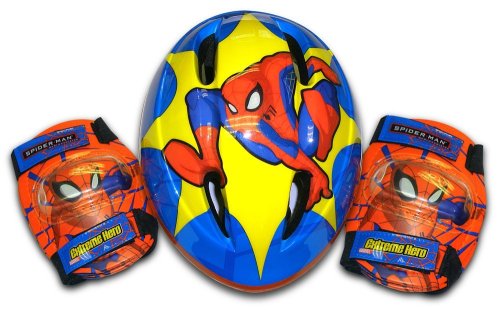  Spiderman Toddler Helmet and Packs Combo Pack