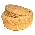 6 pc Cork Coaster Set with Bottle Holder