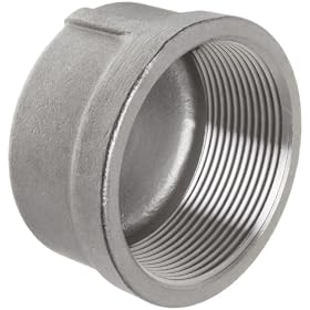 Merit Brass K616-08 Cap, 1/2" NPT Female, Class 150 316 Stainless Steel Cast Pipe Fitting