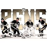 PIttsburgh Penguins Pens Sidney Crosby Jordan Staal Fleury Evgeni Malkin Sports Poster Print - 22x34 custom fit with RichAndFramous Black 34 inch Poster Hangers