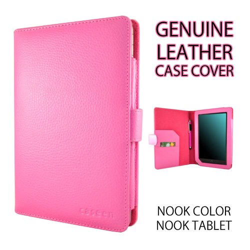 caseen True Pink Nook Color & Nook Tablet Genuine 